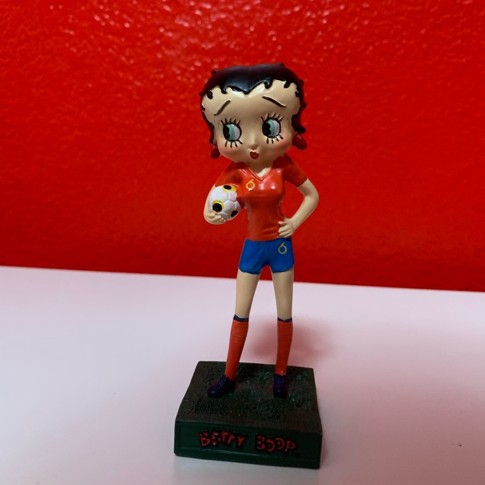 Soccer Player Betty Boop Collectable Figurine